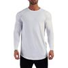 Muscleguys Mens Muscle Slim Fitted Running T-Shirts Autunm Cotton Long Sleeve Crewneck Gym Workout Plain Sports Fitness T Shirts