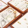 Exquisite Wood Rings Tray Multi-Grids Jewelry Box Wooden Holder Earrings Display Tray  Store
