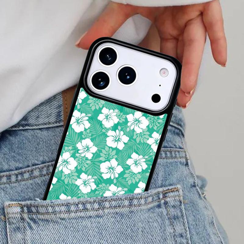 

Ретро чехол для телефона с гавайским цветком гибискуса для iPhone 16e 15 14 13 12 17 Pro Max Plus Air 17pro Чехол Coque iPhone 14 Pro Max