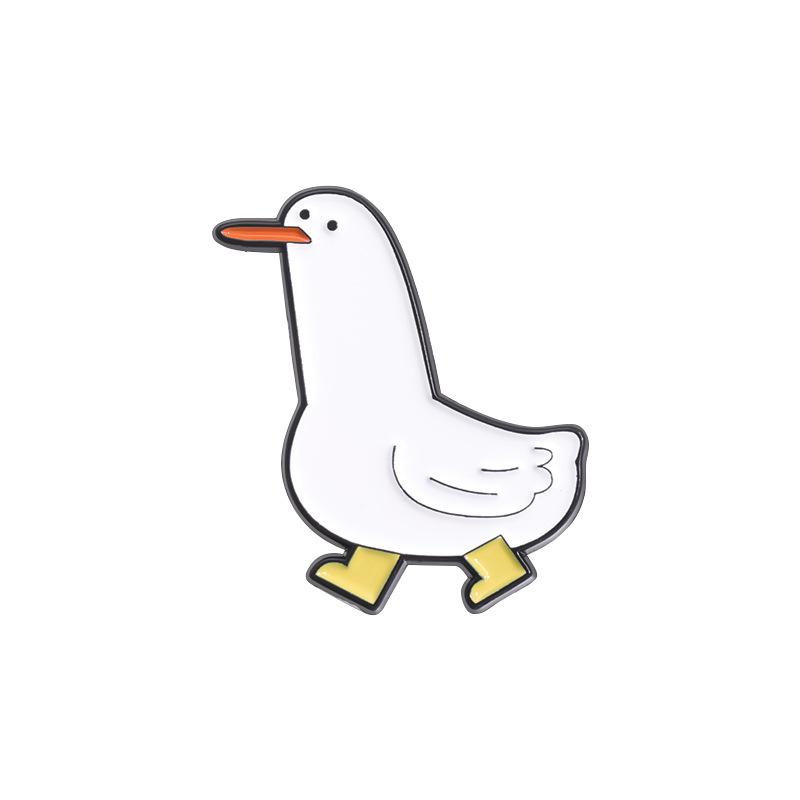 Animal Eyecatching Cartoon Duck Goose Brooch Collection In Alloy For Fun Accessories