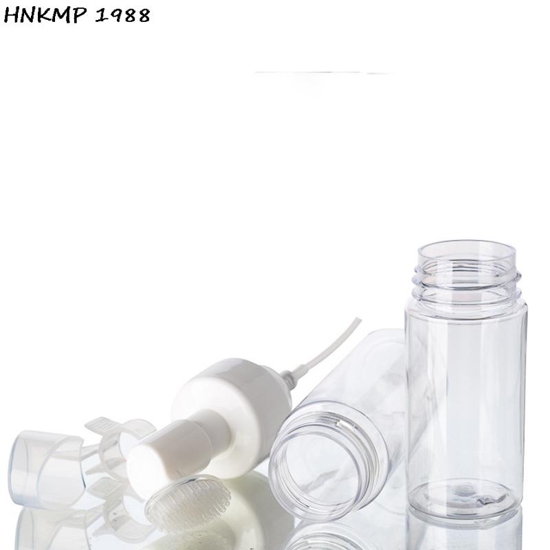 100/150/200ml Empty Froth Foaming Pump Bottle With Silicone Brush Head Plastic Face Cleaning Foam Bottles