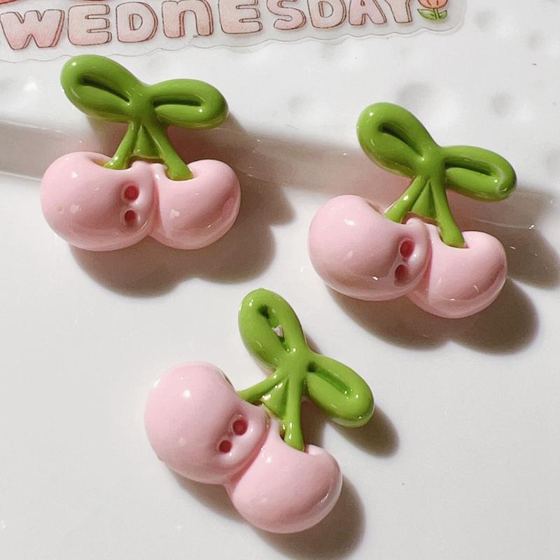 10 Pcs New Kawaii Cartoon Fruit Strawberry, Cherry Avocado Resin Scrapbook Diy Jewelry Children Gift Hairpin Accessories A66