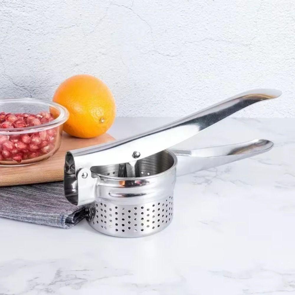 Stainless Steel Vegetable Dehydrator Ergonomic Handle Fruit Ricer Presser Potato Masher  Household
