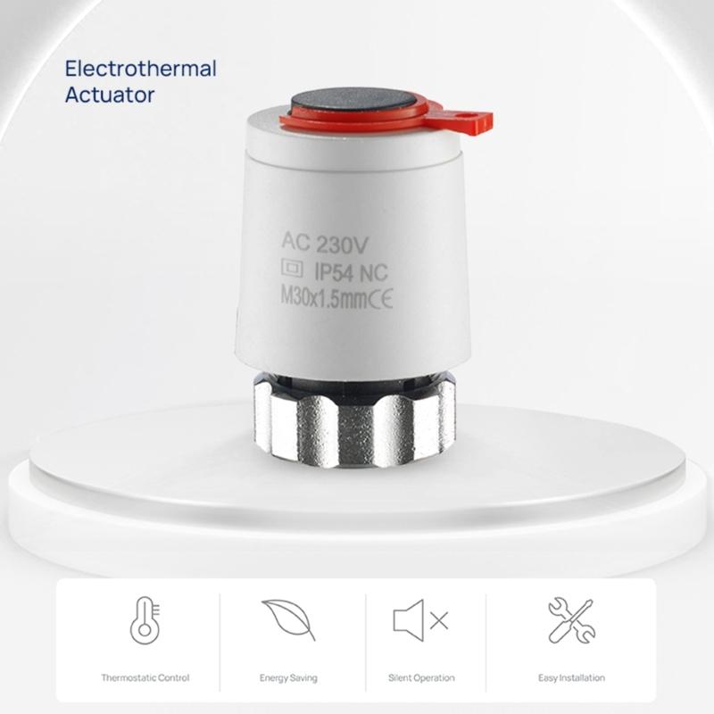 Small  230V Thermal Electric Valves Actuator with 2 Wire Connection Radiant Heating Component for Floor Heating Manifold