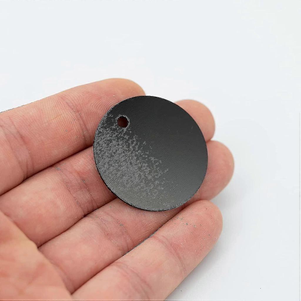 Round Aluminum Blank Tags Stamping Blanks Engraving Blanks 25 Pack (black) Zzj