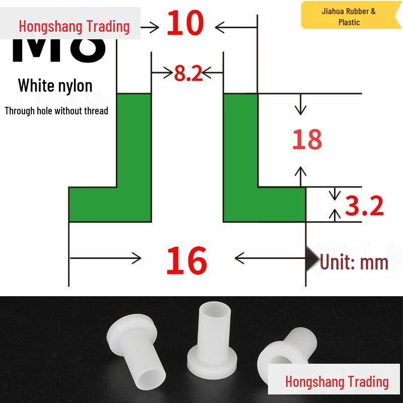 Step T-Shaped Nylon Insulating Bushing Washer, M3-M35 Thread Protection Spacer