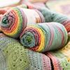 2 Pcs Rainbow Cotton Yarn Segment Dyeing 100g/Ball 5 Strands Of Thick Wool Line DIY Knitting Crochet Sweater Scarf Blanket