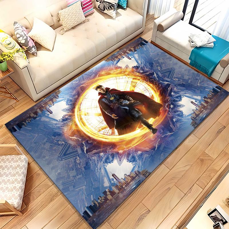 Marvel Avengers Spider Man Cartone Animato Tappeto Area Antiscivolo per Soggiorno Tappeto Morbido per Camera da Letto Stanza dei Giochi dei Bambini Divano, Zerbino Decorazione per la Casa