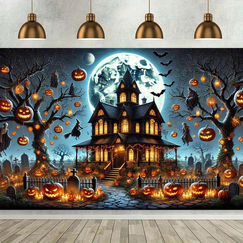 Halloween Haunted House Decoration Background Curtain Wall Decoration Suitable for Decoration