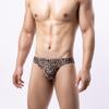 Men's triangular leopard print panties thrill briefs low waist sexy breathable men's briefs tide