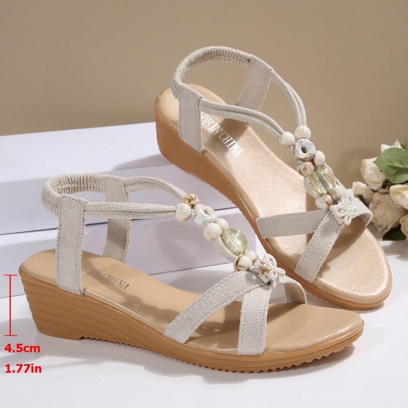 Spring and summer women's shoes new wedge heel large size platform heel sandals women