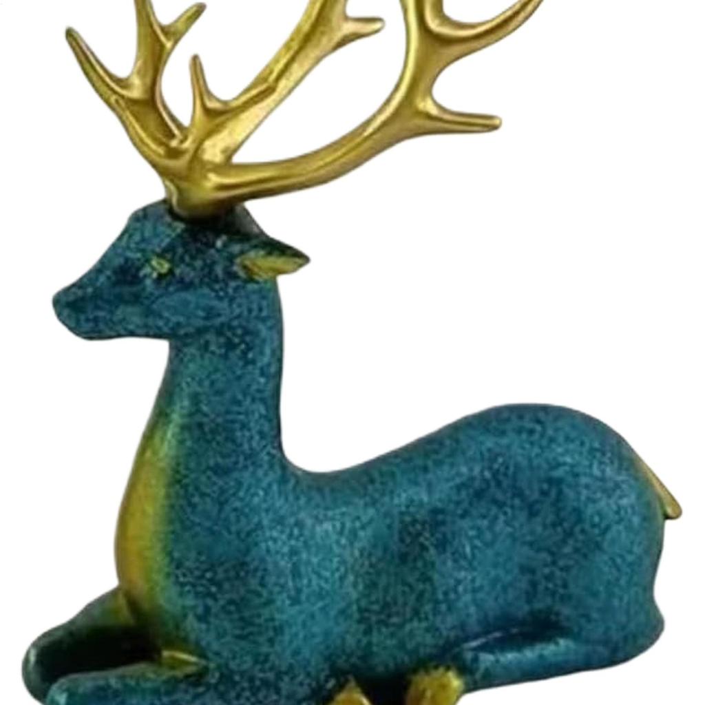 Reindeer Christmas Decor 2 Pieces Holiday Statue Aesthetic Christmas Reindeer Figurines Holiday Decor For Shelf Table Mantel