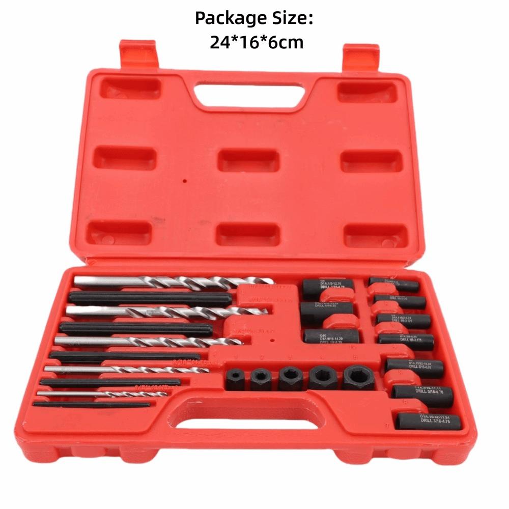 25PCS Universal Screw Extractor Set Heavy Duty Bolt Extractor New Fastener Remover Set  Auto Repair