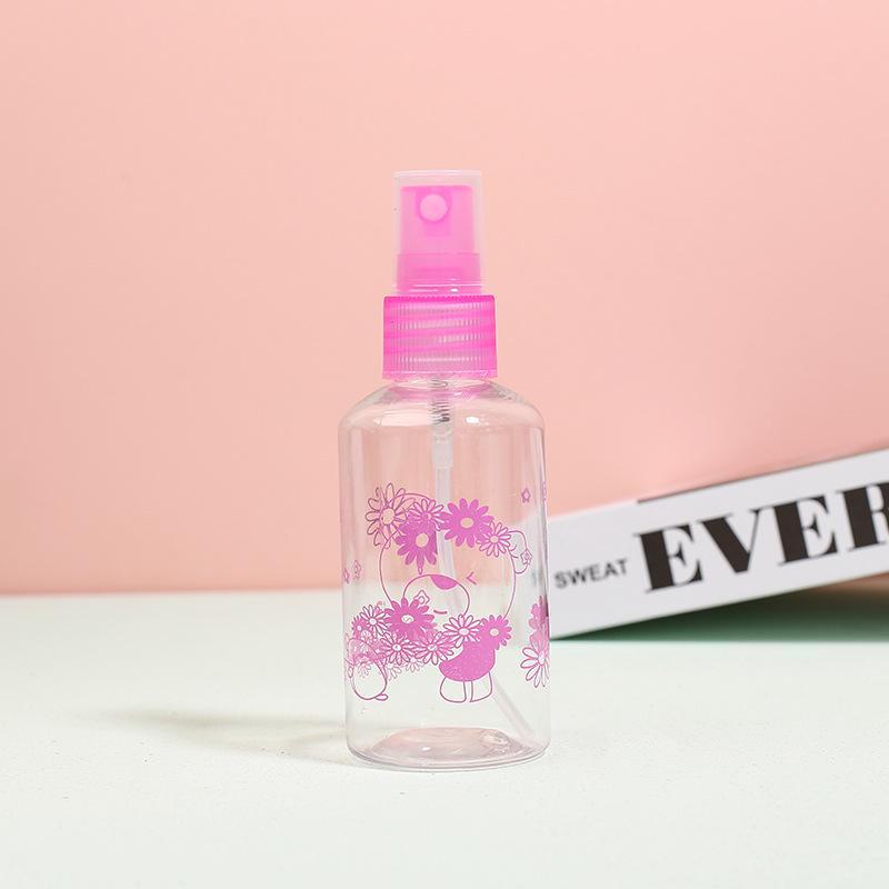 Clear Printed Cosmetic Spray Bottle (50/75/100ml) - Portable, Colorful, Press-Style, Plastic Beauty Tool