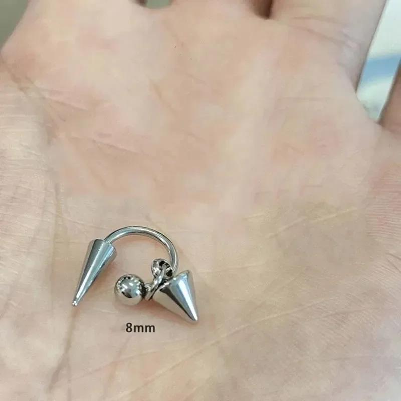 Punk Goth Dornen Herz Kreuz Ohrringe Roter Tropföl Rose Blume Ohrring für Damen Punk Charms Zubehör Grunge Ohrringe
