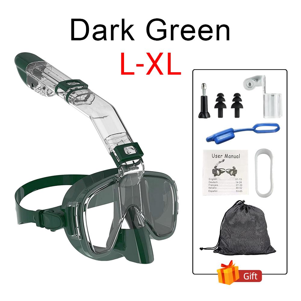 OLIKEI 3-in-1 Scuba Snorkeling Masks for Adults Kids Anti-Fog Leakproof Diving Mask Swimming Goggles Free Breathing Diving Glasses