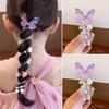 Super Fairy Rose Butterfly Telephone Line Hair Band Female Hair Tie Forest Ponytail Bubble Braid Hair Band Headdress Headband