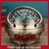 European Style Ashtray with Lid: Trendy, Drop-Proof, Anti-Fly Ash, Odor-Resistant, Luxury Living Room Decor.