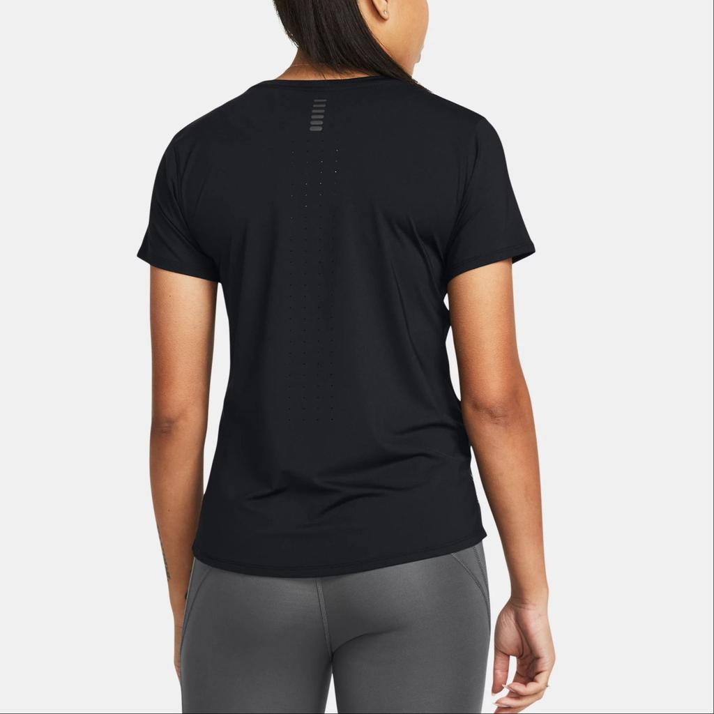 Under Armour Solid Quick-Dry Crew Neck Short Sleeve T-Shirt Women tops Black 1383364-001