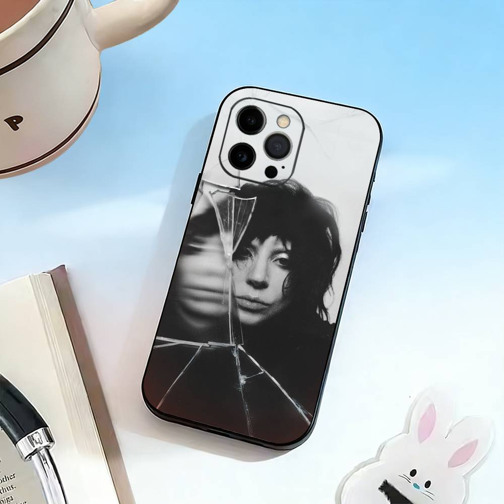 D-Talented Singer Lady Gaga Phone Case For iPhone 17,16,15,14,13,12,11 Plus,Pro Max,XS,Soft Silicone Black Cover