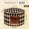 Hat Storage Box Large Circular Foldable Felt Hat Box with Zipper Dustproof Lid Travel Cap Boxes Wardrobe Organizers