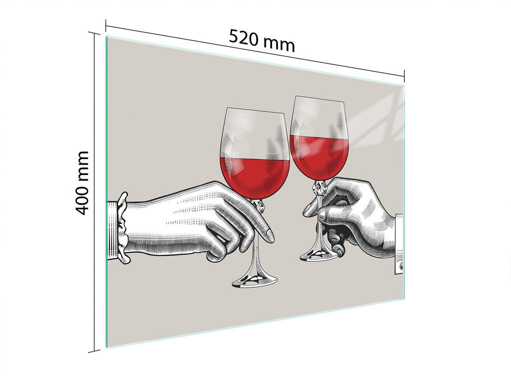 SZKLANA DESKA DO KROJENIA 52x40 WINO