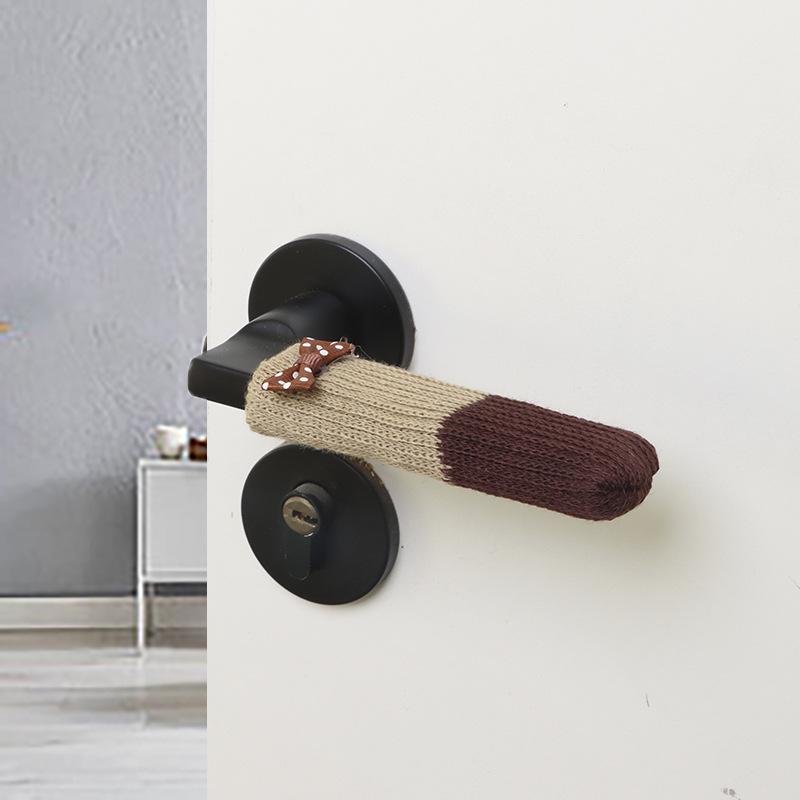 Knitted Thickened Anti-Collision Door Handle Cover for Winter
