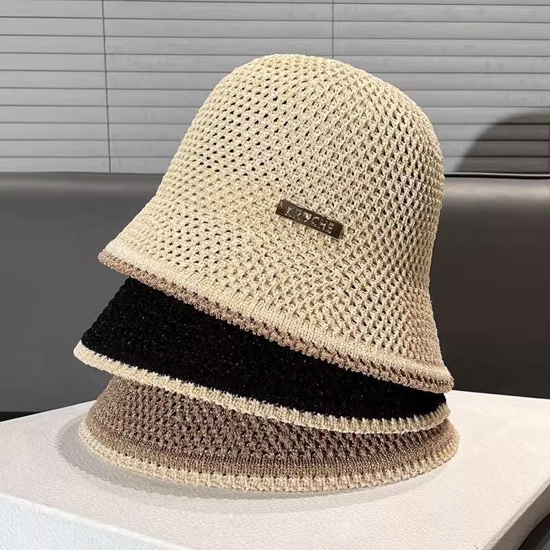 Hat women's new bucket hat cover face show face small spring and summer breathable versatile bucket hat tide