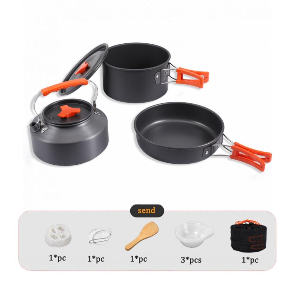Kettle Outdoor Cookware Set Teapot Combination Picnic Pot Set Camping Tableware Travel Outdoor