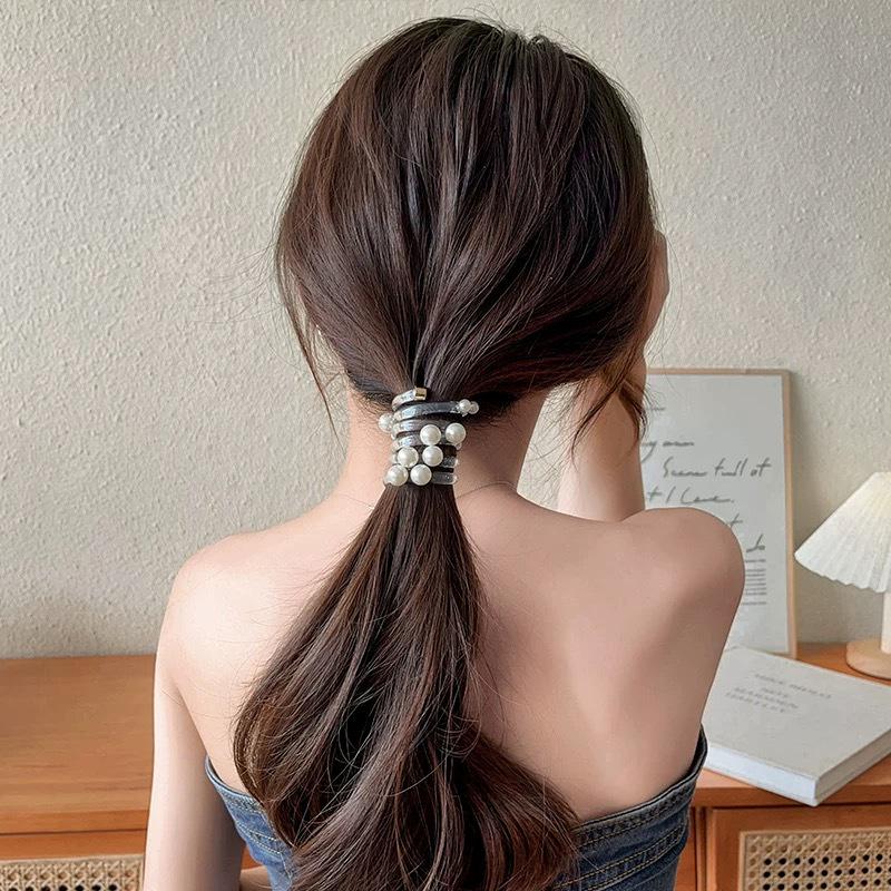Pearl Hair Tie: High Ponytail & Bubble Braid Accessory