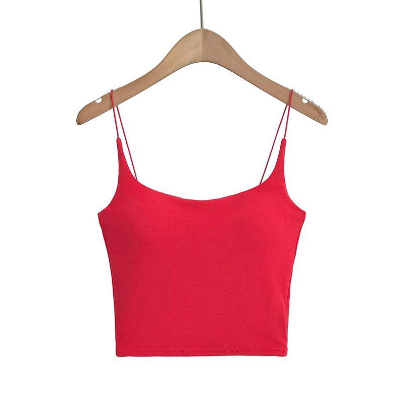 American-Style Sexy Wind Belt Chest Pad Elastic Band Small Sling Inner Match Sexy Chest U-Neck Silm All-Match Backless Bottoming Shirt