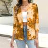Women's Casual Fashion Floral Print Button 3/4 Sleeve Cardigan Top