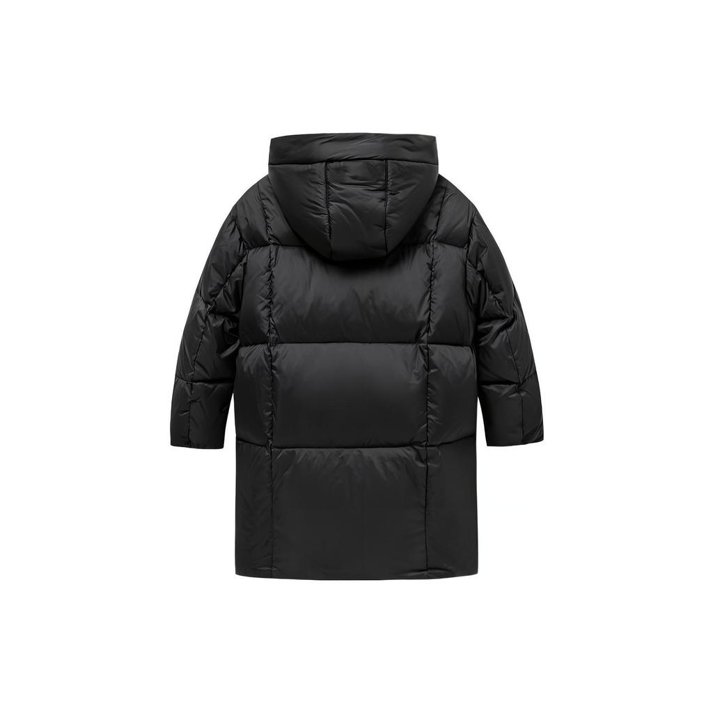 (PS) Converse Logo Long Down Jacket Asia Sizing 'Black White' Kids' CV2142013GS-003