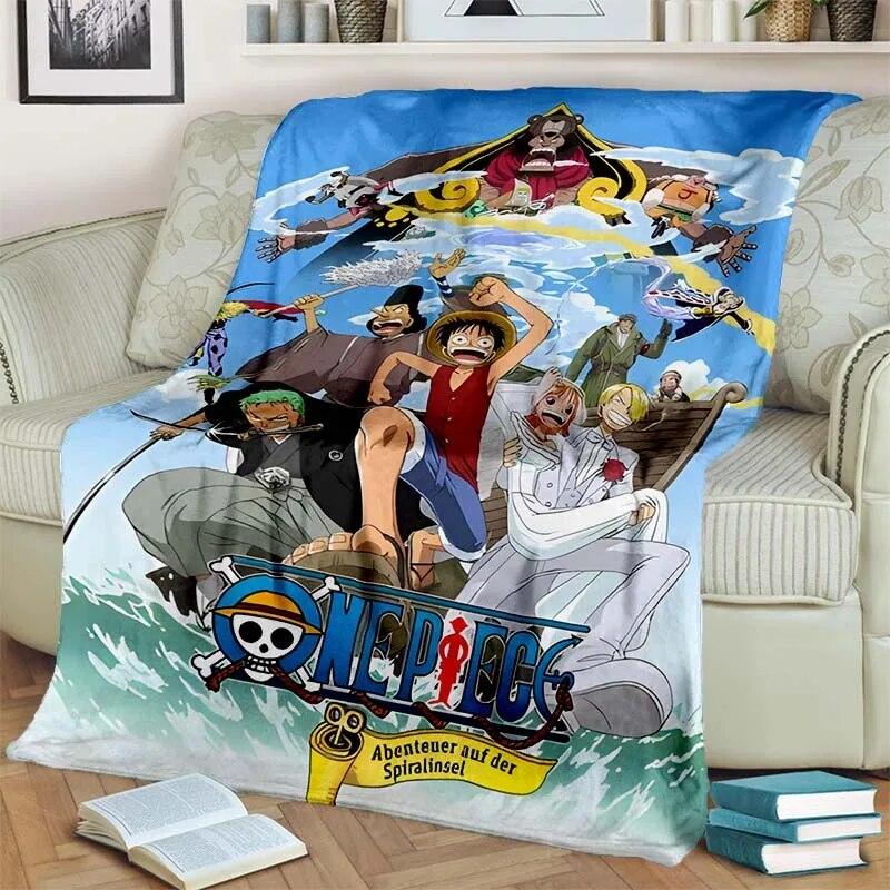 Japanese Anime One P-Piece Lightweight Flannel Blanket,Multi-purpose Holiday Gift Blanket Warm And Soft Blankets All Seasons