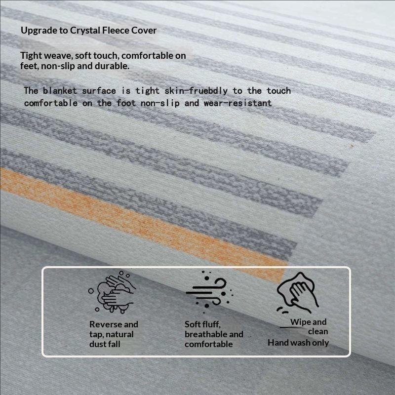 Nordic Simple Geometric Crystal Velvet Large Carpet Living Room Mat Family Sofa Balcony Corridor Non-slip Decorative Rugs