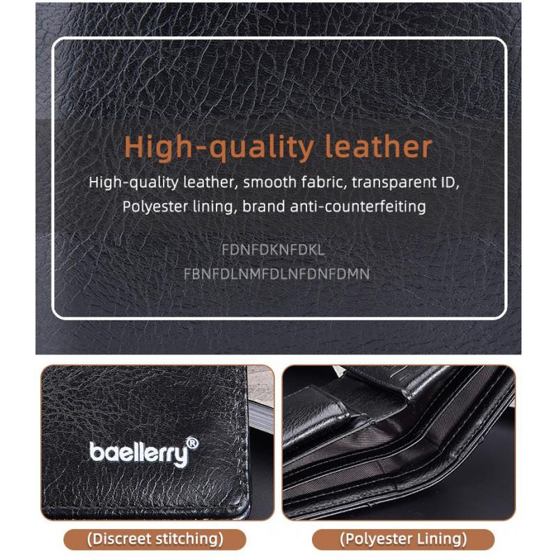 New Wallet Men Short Style European American Retro Business Horizontal Multi Slot Buckle Ticket Holder