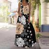 Women's Slip Dress Maxi Long Dress Flowers Print Stitching Print Dress Spring & Summer Leisure Vacation