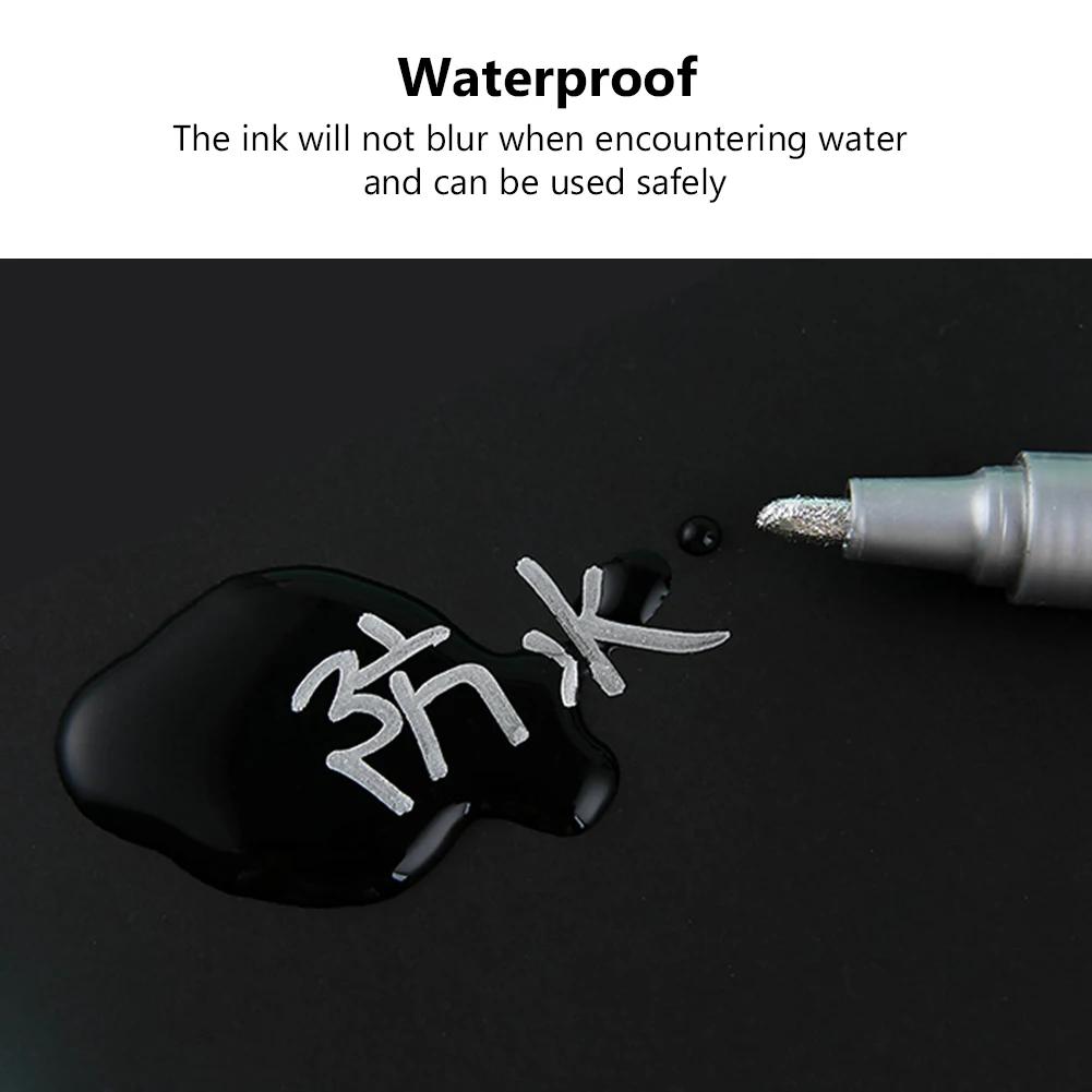 6/12 Pcs Paint Pen Metal Paint Pen Waterproof Colorful Oil-based Markers Industrial Marking Painting Graffiti Paint Oil Pen