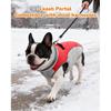 Dog Coat for Medium Dogs, Adjustable Dog Jackets for Cold Weather, Reflective Winter Coat with Built-in Harness, Snowsuit Fits Dogs 14-25 lbs and Up,