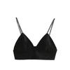 Bralette Crop Top Summer Sexy Pink Strappy Suede Cami Camisole Women Tops