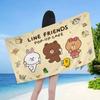 Classic Cartoon L-LINE F-FRIENDS Beach Towel Colorful Bath Towels For Girl Microfiber Quick Dry Sand Free Beach Gym Pool