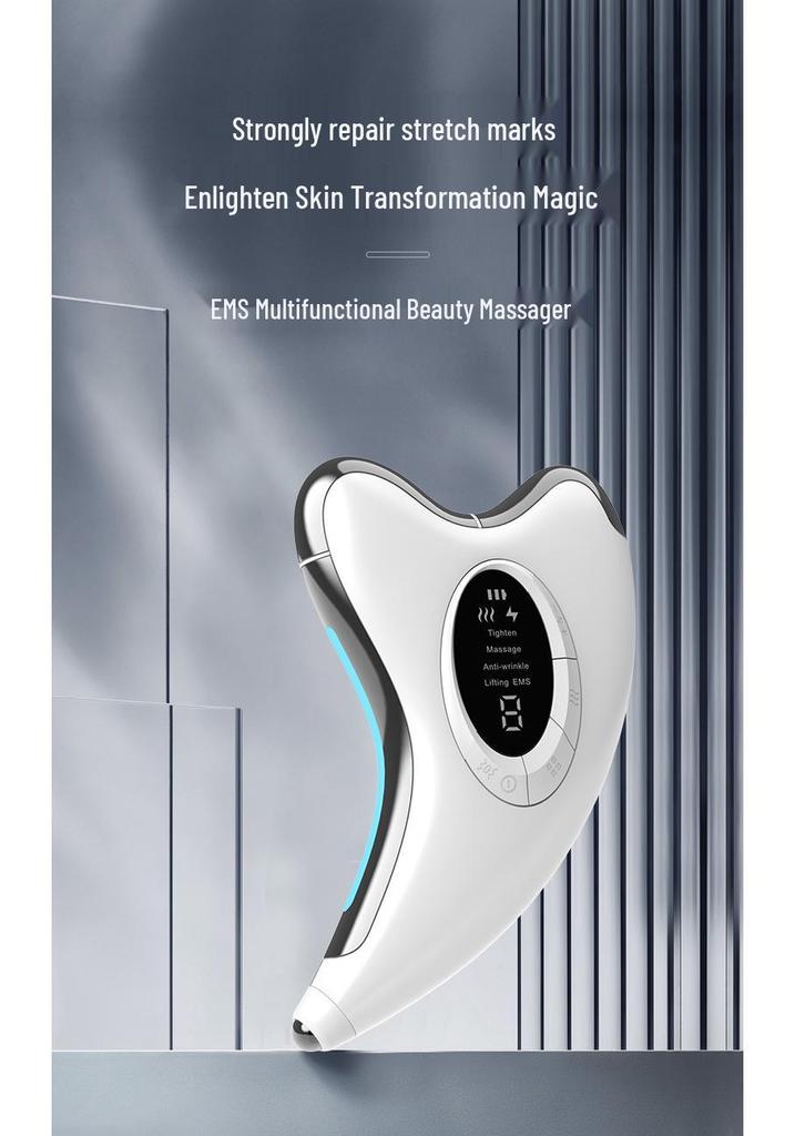 EMS Microcurrent Gua Sha Facial Massager: Constant Temperature Neck and Beauty Instrument