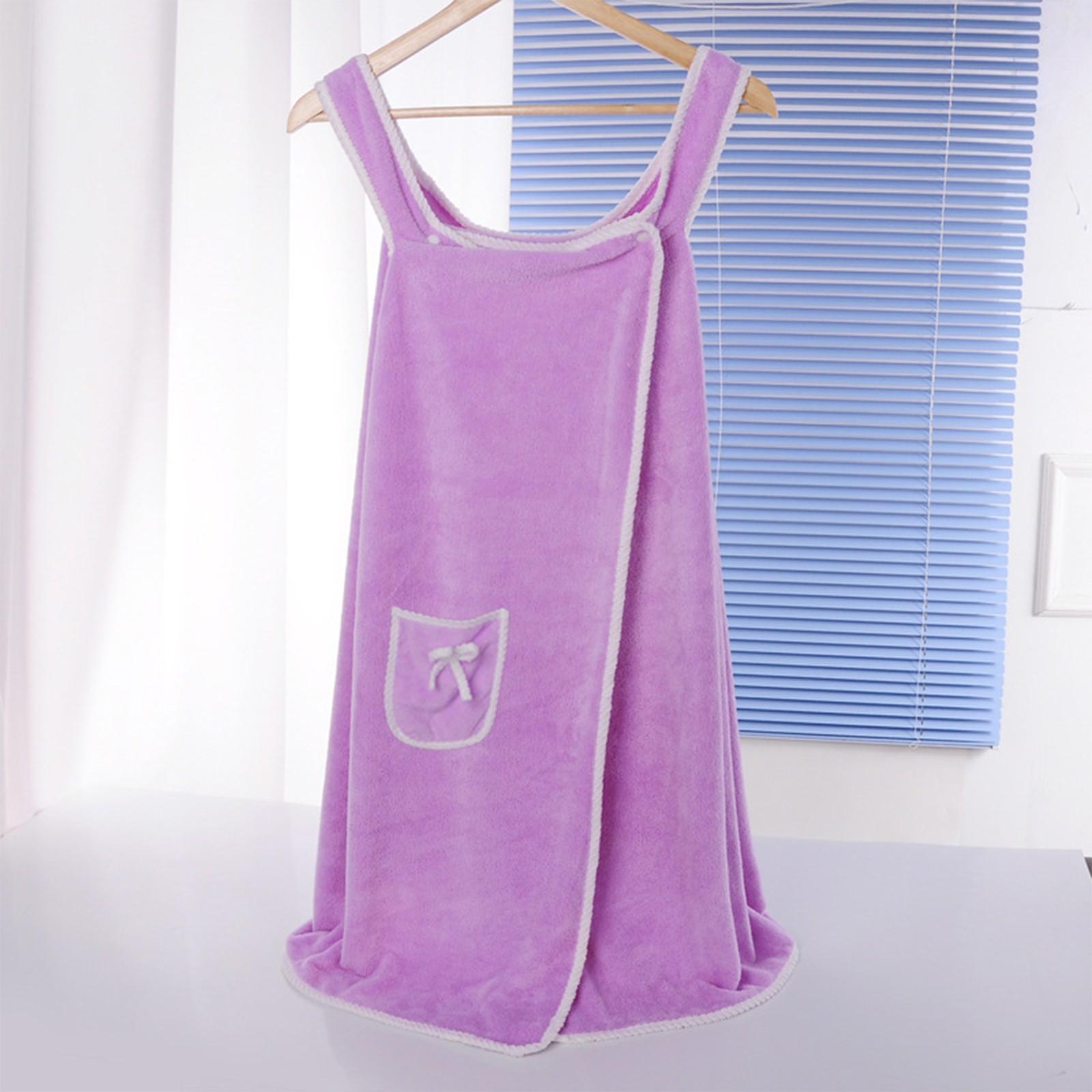 

Женские банные полотенца для девочек, носимые 140*85 см, быстросохнущие, для купания, пляжа, спа, халаты, для стирки одежды, душа, ванны и тренажерного зала One Size фиолетовый