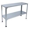 Metal Potting Bench 120KG Load Bearing Galvanized Iron Double Layers Greenhouse Potting Table with