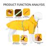 Large Dog Raincoat Corgi Cloak Style Puppy Waterproof Dog Clothes Reflective Pet Windproof Rainproof Hooded Raincoat for Dog