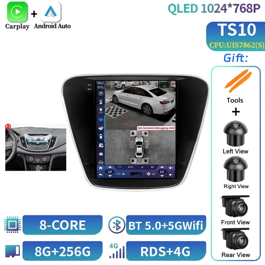 9.7inch Android 14 Car Radio Multimedia For Chevrolet Cavalier 2016-2019 Navigation Wireless BT Carplay Stereo Head Unit Screen