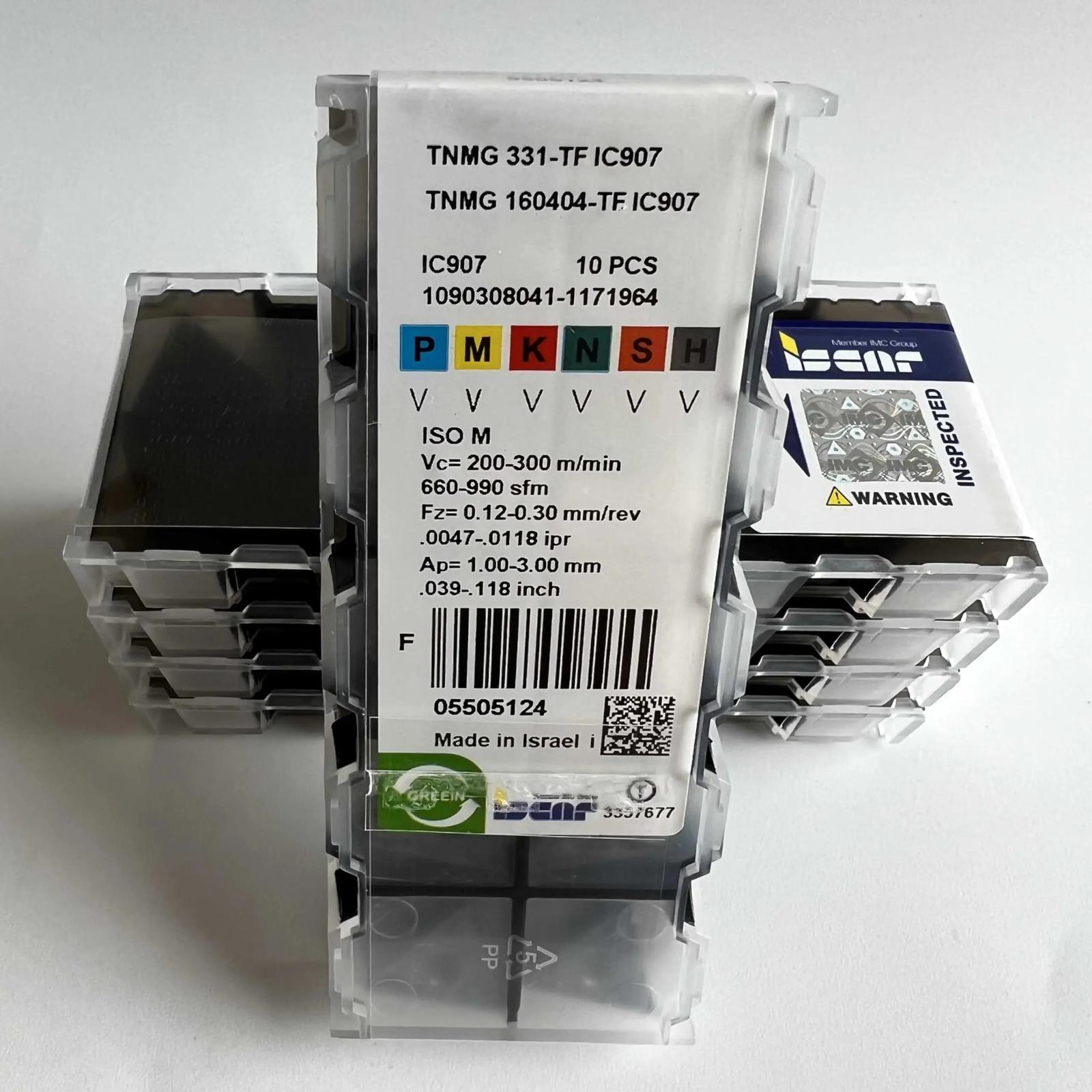 

ISCAR / TNMG160404-TF IC907 Industrial indexable carbide inserts 10 Pcs