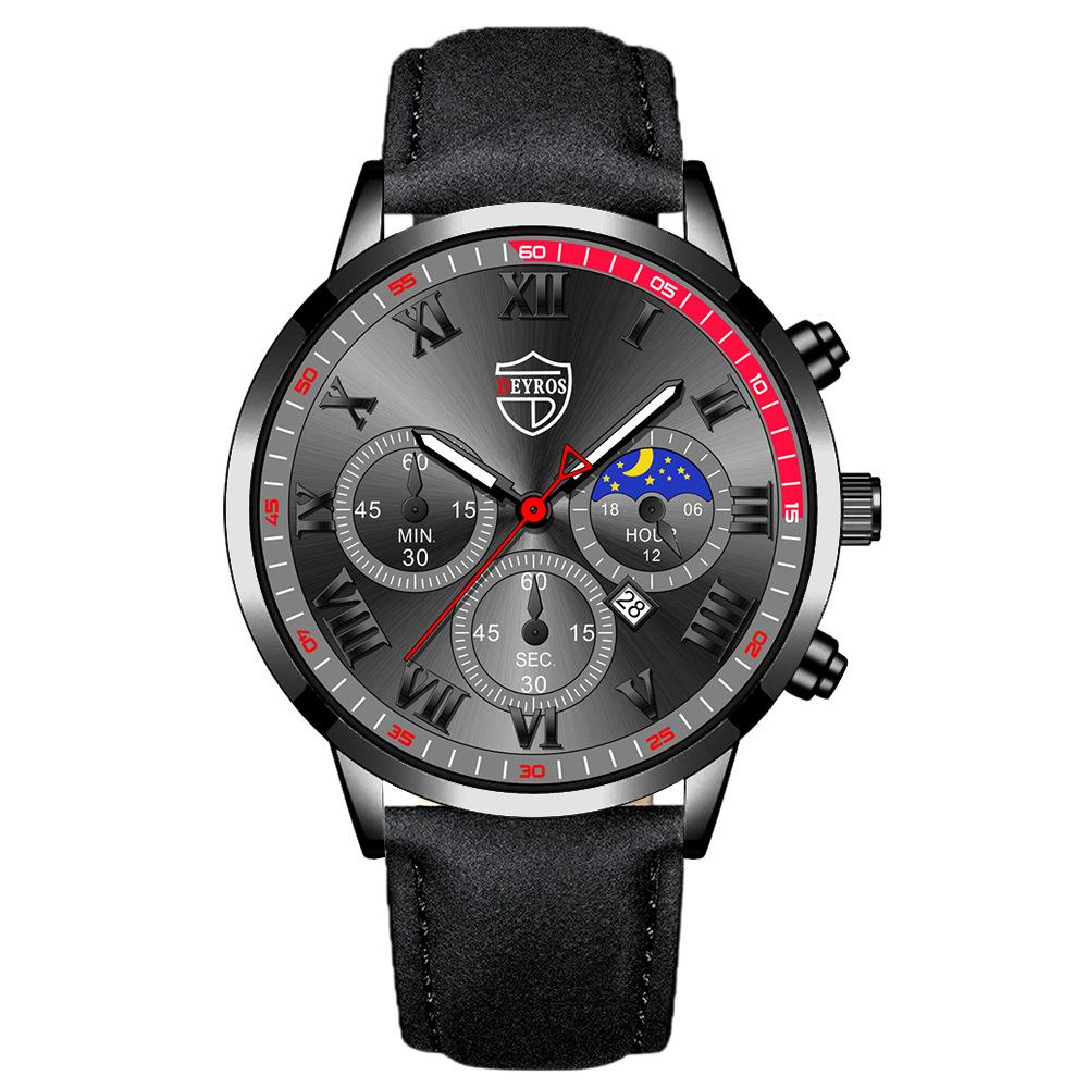 Belt Men S Watch Trend Fashion Calendar Luminous Quartz Watch