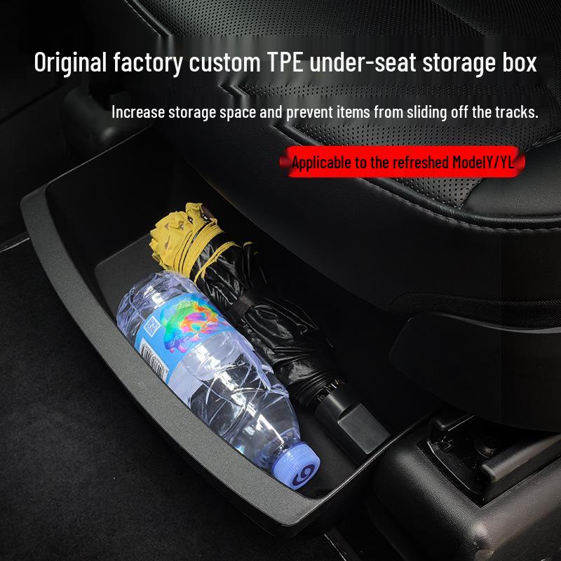 Tesla Model Y Under-Seat Storage Drawer for Driver and Passenger Seats, TPE Material