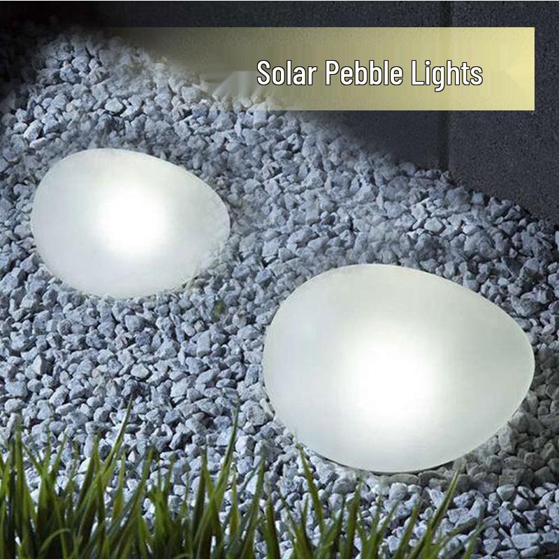 Outdoor Solar Pebble Garden Lights for Lawn and Courtyard